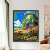 Flower House-16CT Stamped Cross Stitch 50*60cm/19.69*23.62in(Big Size)
