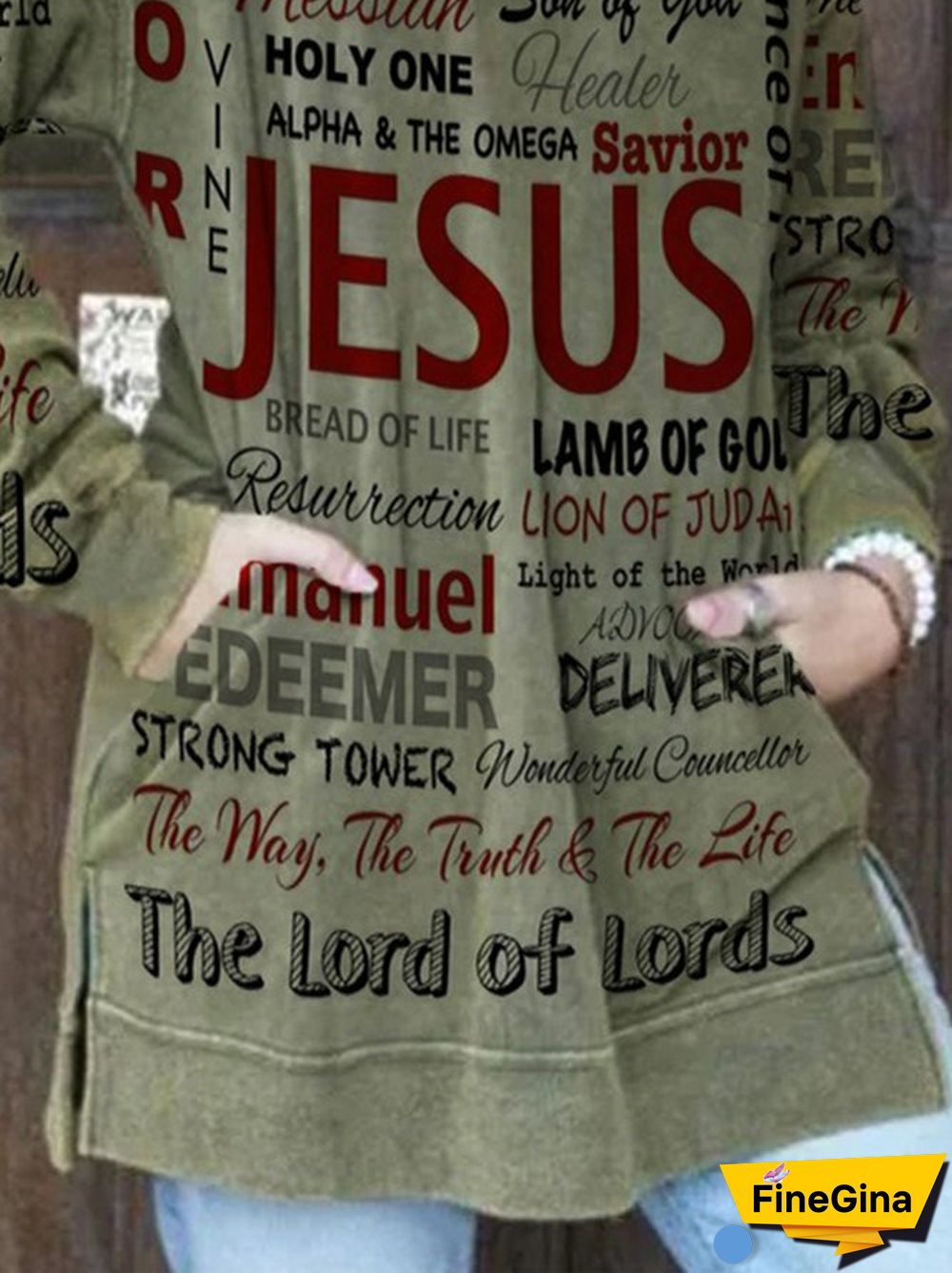 Vintage Letters Printed Crew Neck Long Sleeve Pockets Plus Size Casual Sweatshirts