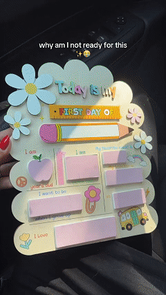 Back to school milestone board demo