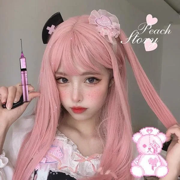Cute Peach Lolita Pastel Pink Wig SS1260