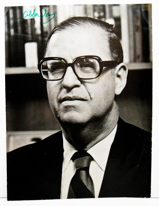 Israeli Foreign Minister ABBA EBAN Signed Photo Poster painting