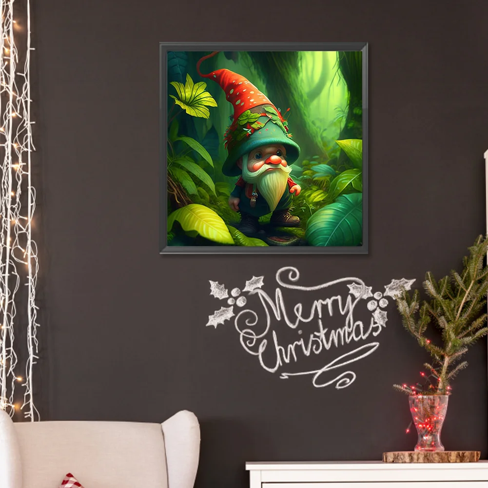 Full Round Diamond Painting 30*30cm - Goblin In The Forest