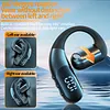 Bluetooth-compatible 6.0 Business Ear-mounted Earphones Single Ear Open Ear Earphone with LED Digital Display Noise Cancellation for Running Driving Business