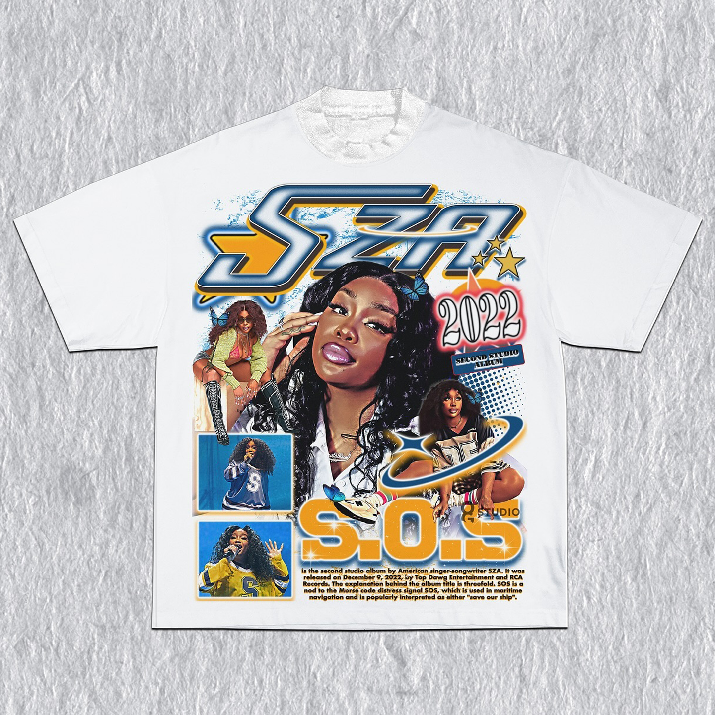 Casual Street Retro Hip-Hop Women's Rap Printed T-shirt