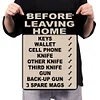 Home Bring Key Gun Cell Knife - Vintage Metal Signs - 20*30cm/30*40cm - Warning
