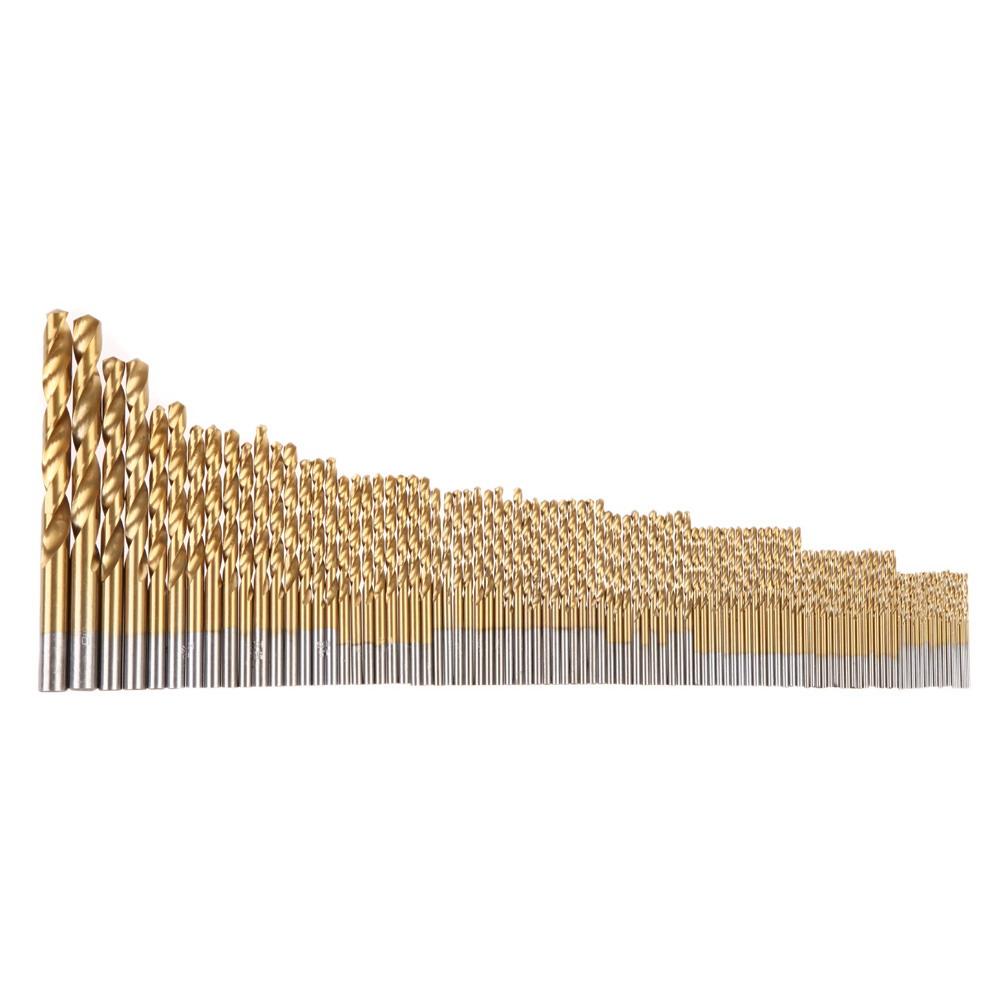 

99pcs HSS Twist Drill Bits Set 1.5-10mm Titanium Coated for Drilling Wood, 501 Original