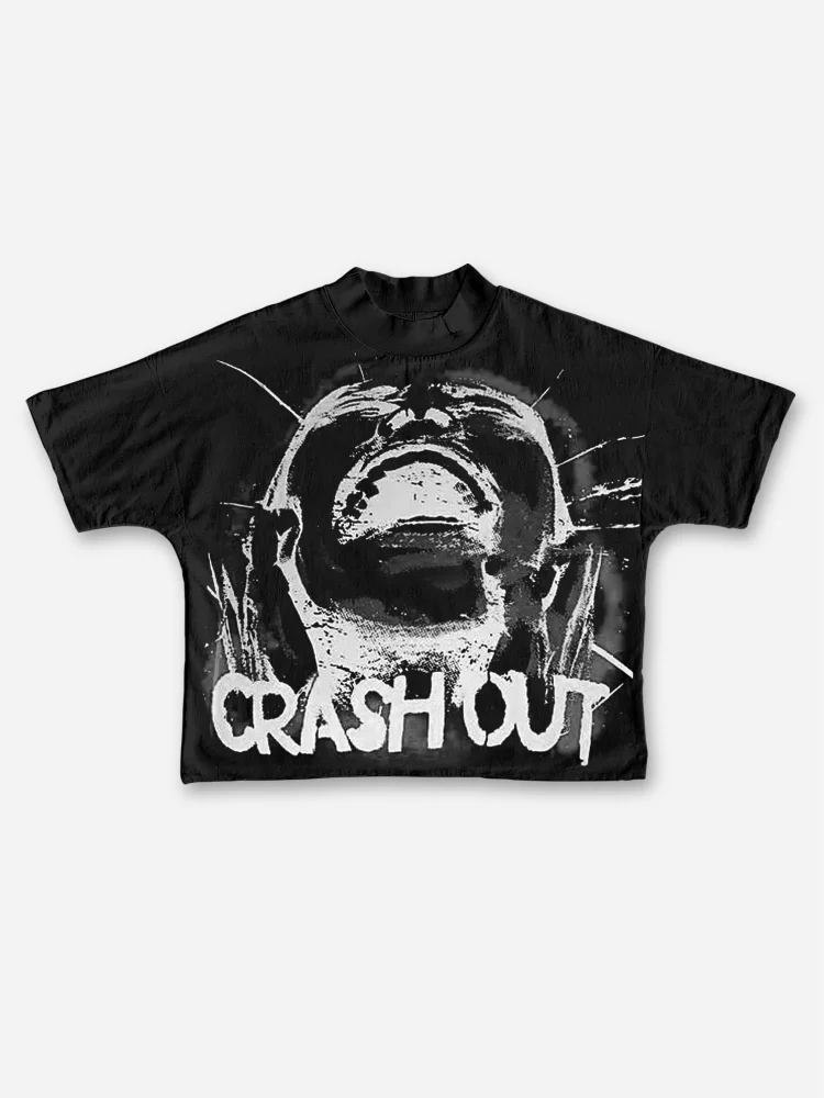 Crashout Portrait Graphics Cropped T-shirt