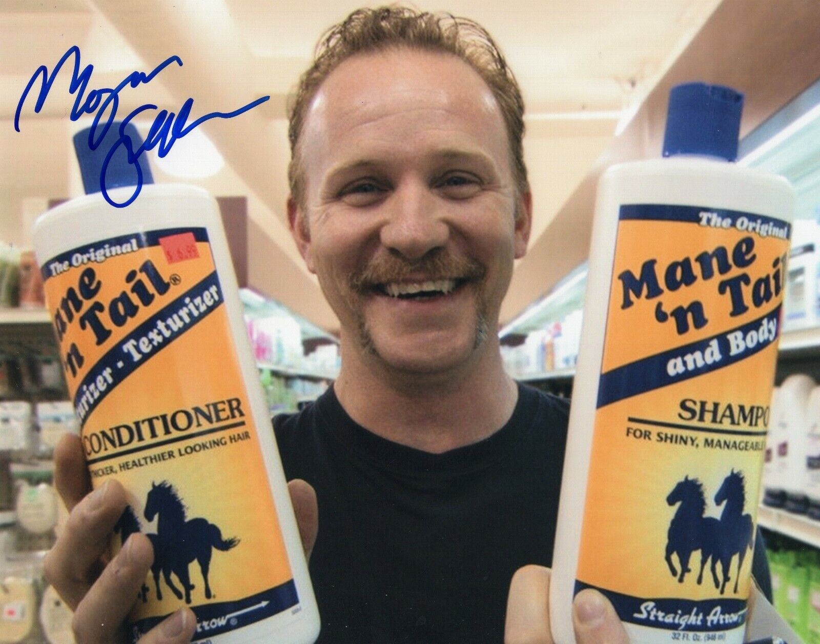 Morgan Spurlock Signed 8x10 Photo Poster painting w/COA Film Director Super Size Me #1