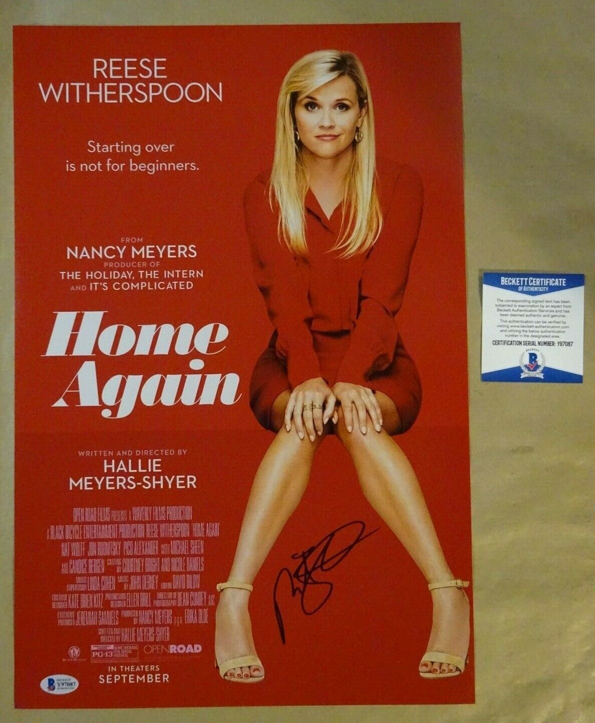 Signed REID SCOTT Autographed HOME AGAIN 12x18