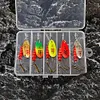 5pcs Metal Spoon Spinner Fishing Lure with Tackle Box Fishing Wobblers Hard Bait