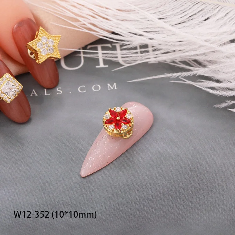 Japanese Nail Art Zircon High Speed Transfer Beads Rotatable Nail Alloy Pearlescent Nail Accessories DIY Nail Designer Supplies