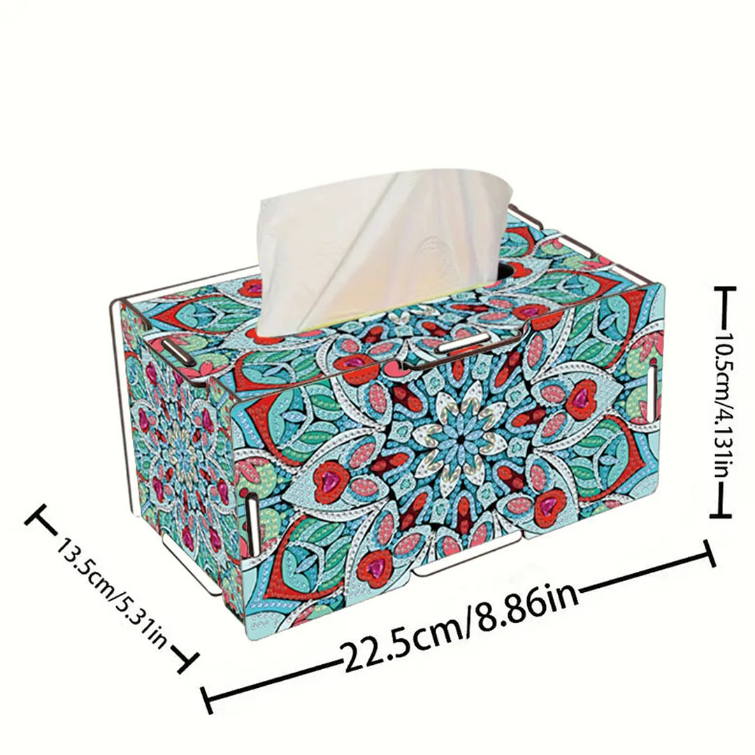 Mandala DIY Diamond Art Paper Towel Holder for Home and Office Decoration