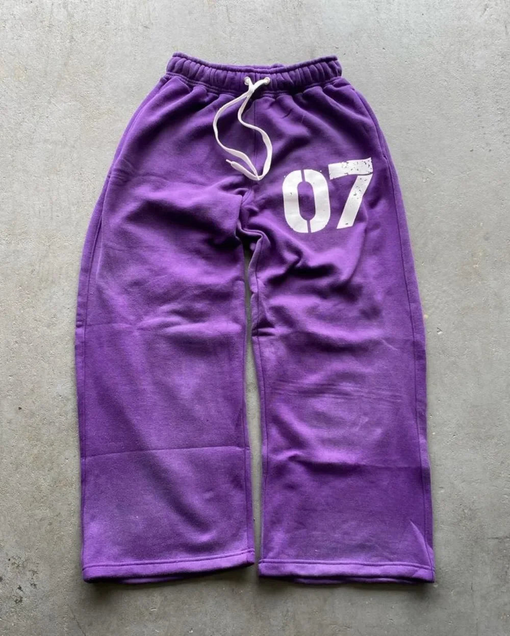 ABEBEY Woman Number Pants Y2k Harajuku Running Joggers Sport Casual