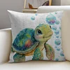 Turtle - 11CT Stamped Cross Stitch Pillowcase 45*45cm