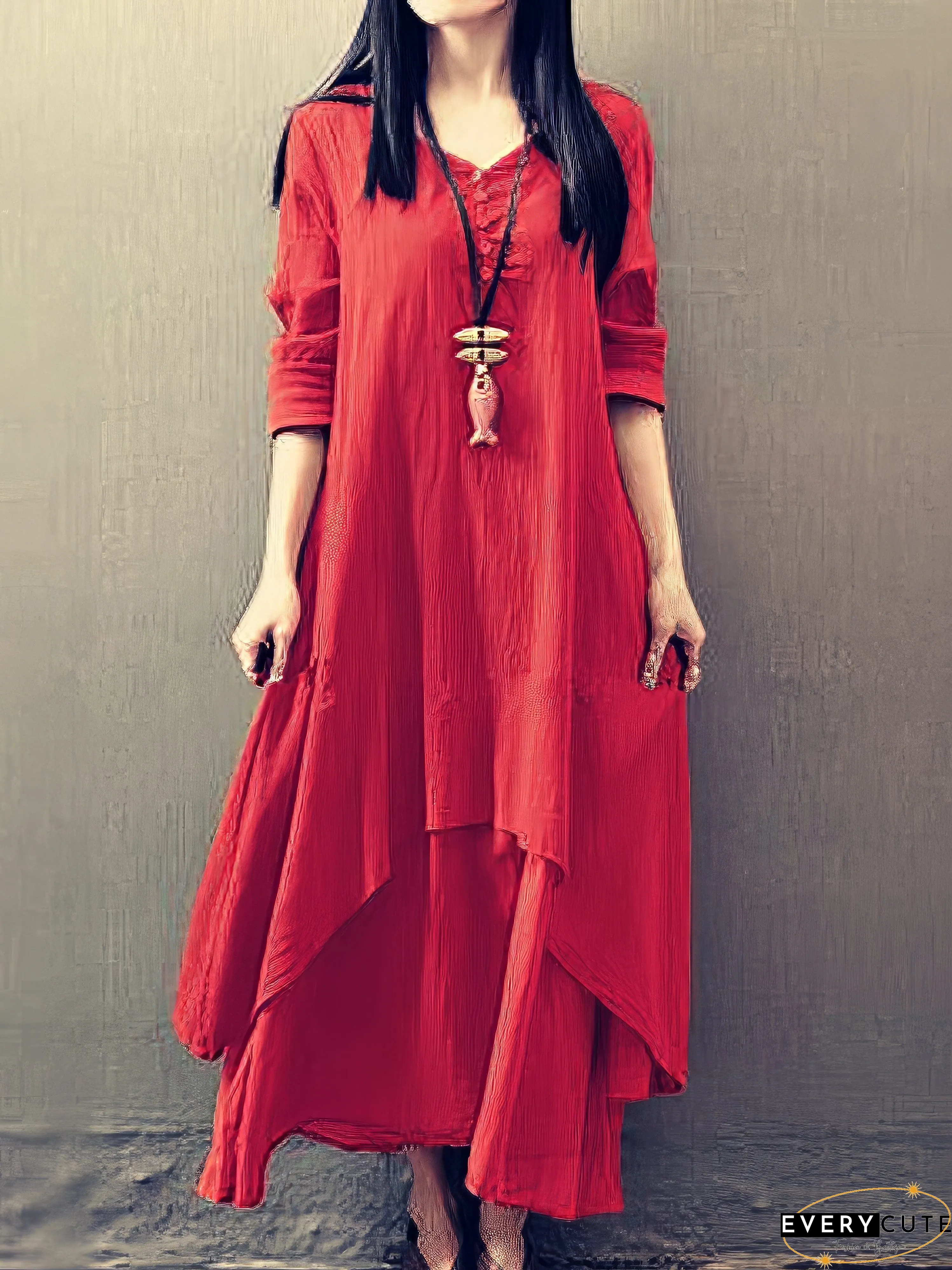 Layered Casual Maxi Dress