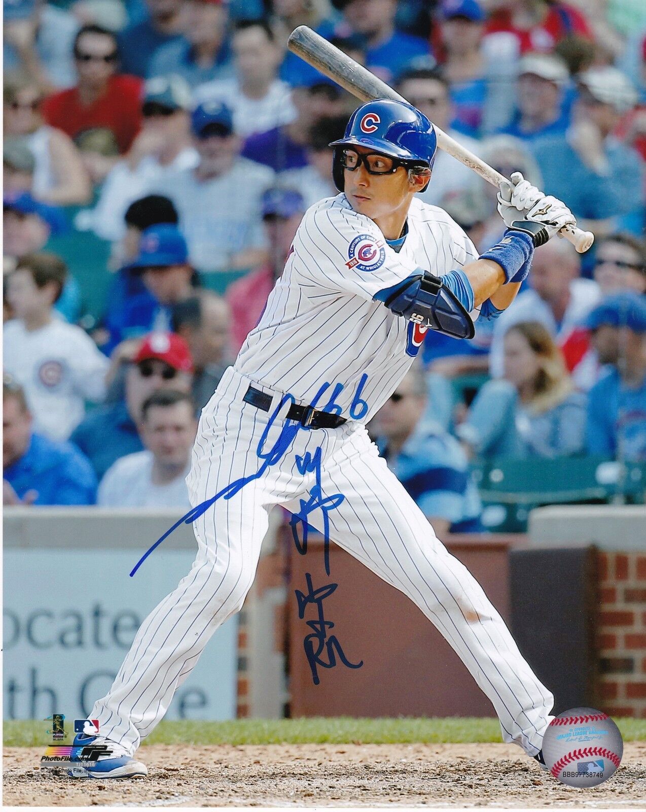 MUNENORI KAWASAKI CHICAGO CUBS ENGLISH / JAPANESE ACTION SIGNED 8x10