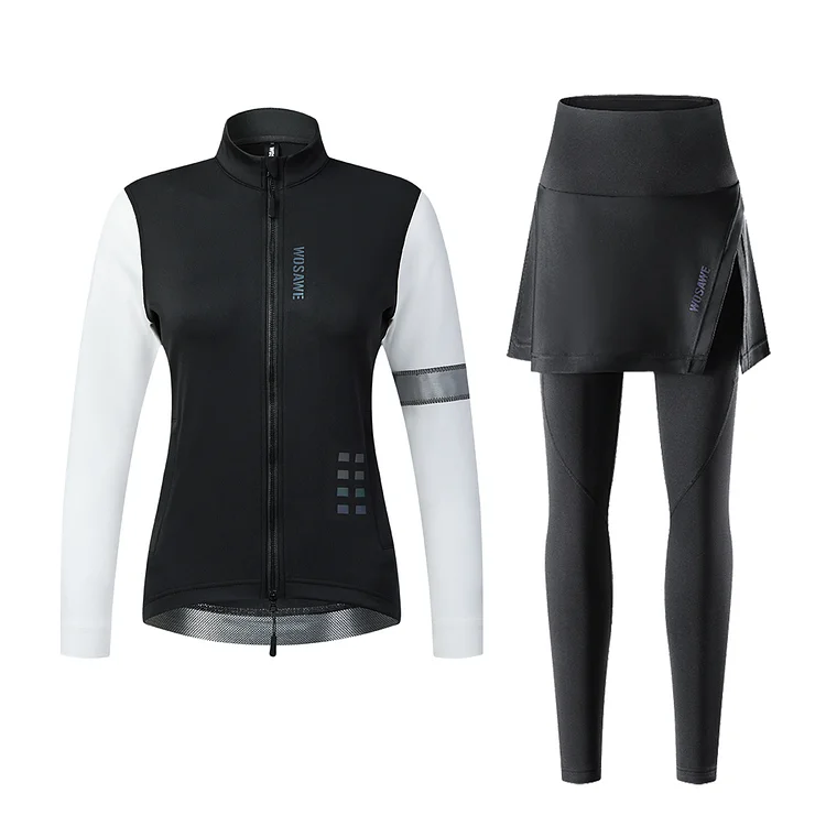 Women's Winter Warm Thermal Fleece Cycling Suits 