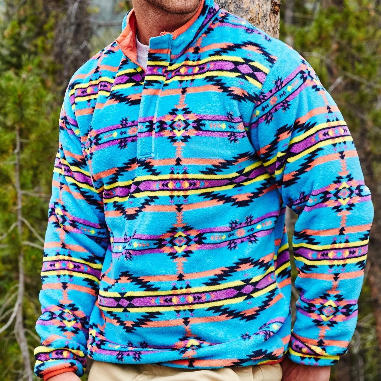 Casual ethnic pattern hooded sweatshirt Outlet