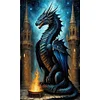 Dragon In The Castle-11CT Stamped Cross Stitch 40*65cm/15.75*25.59in(Big Size)