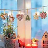 (US Local)6pcs Merry Christmas 2D Flat DIY Diamond Art Pendant Wall Door Decoration