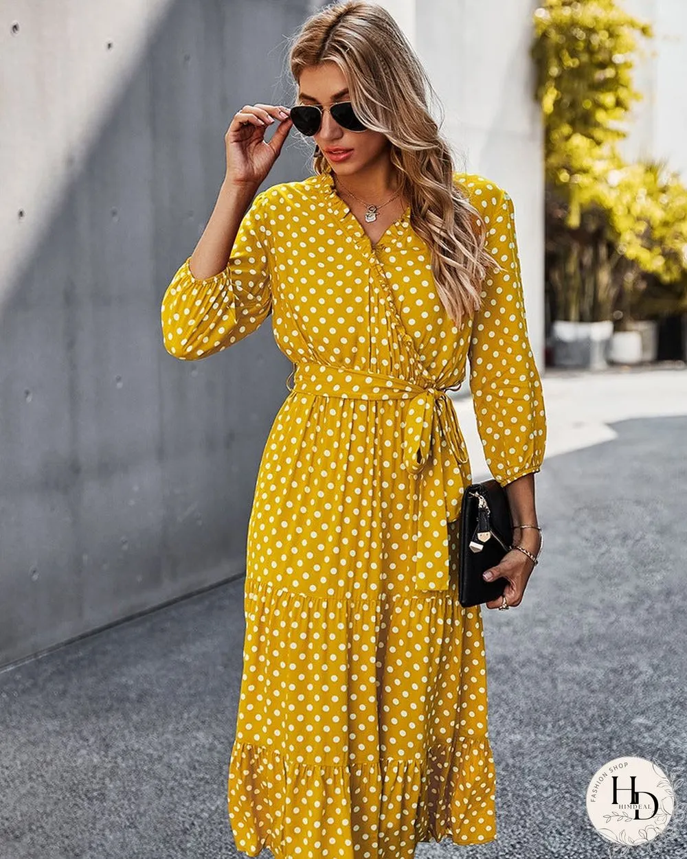 Women's Spring and Summer Classic Polka Dot Print Dress Women