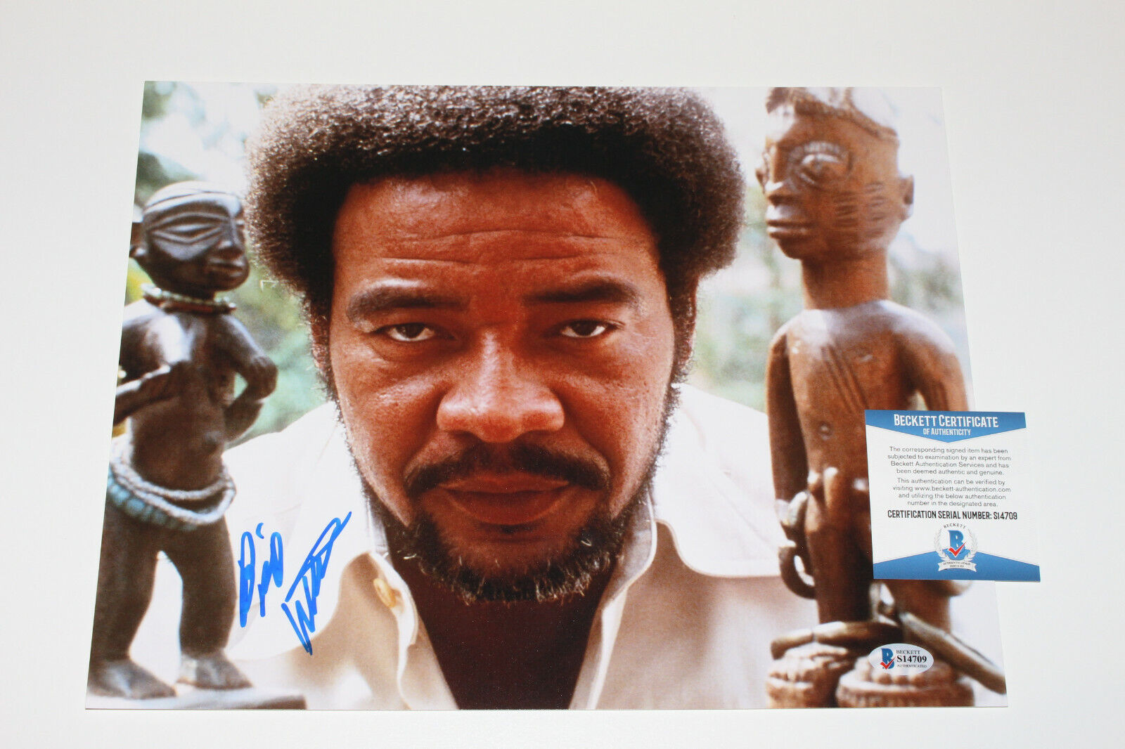 SINGER BILL WITHERS SIGNED AUTOGRAPHED 11x14 Photo Poster painting 3 LEAN ON ME BECKETT COA BAS