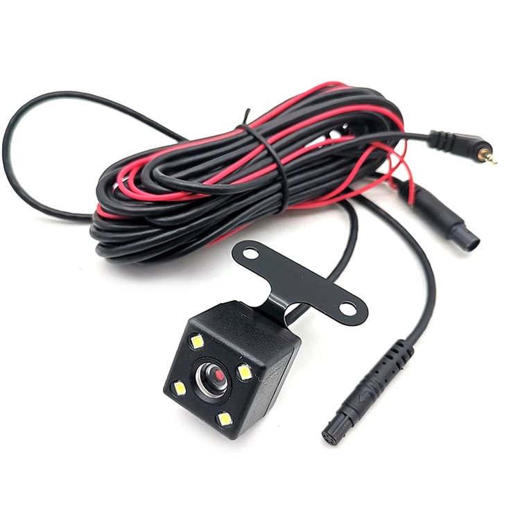 4LED Night Vision Rear View Camera with 5 Pin Extension Cable for Dashcam
