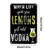 When life gives you lemons just add vodka - Vintage Metal Signs - 20*30cm/30*40cm - Warning