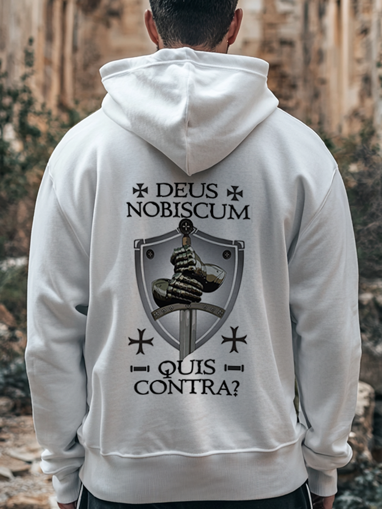Templar Knight Cross Medieval Warrior Sword Knights Design Totem Retro Unisex Casual Sports Hoodie / Rvogue / Rvogue