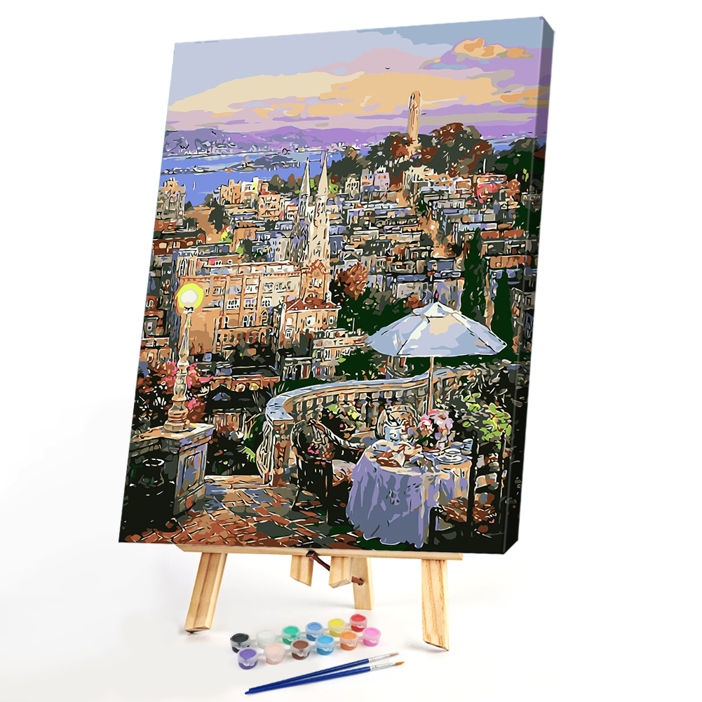 

40*50CM Paint By Numbers-Balcony Scenery, 501 Original