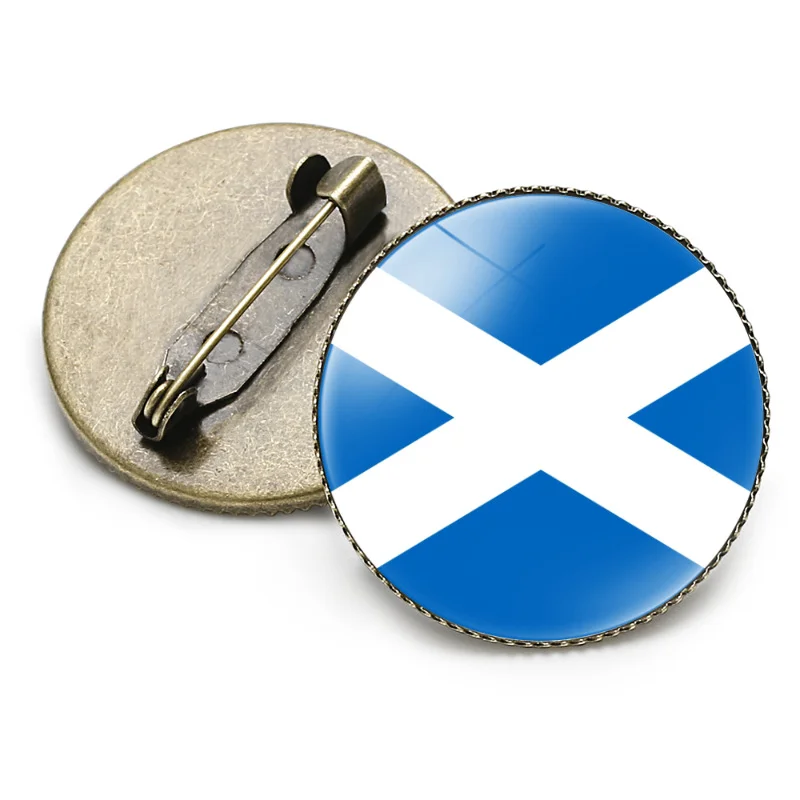 Bronze Scottish Flag Brooch