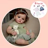 20" Lifelike Baby Girl Dolls Truly Real Lifelike & Realistic Weighted Toddler Handmade Brown Hair Baby Sunnin - RBBI-Myrebornbabydoll® Myrebornbabydoll®