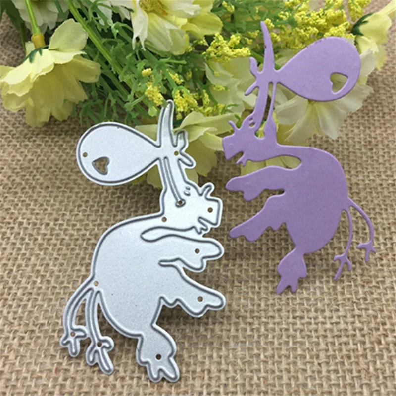 Beautiful Duck Catch Fish Metal Cutting Dies Stencil Scrapbooking Photo Album Card Paper Embossing Craft DIY