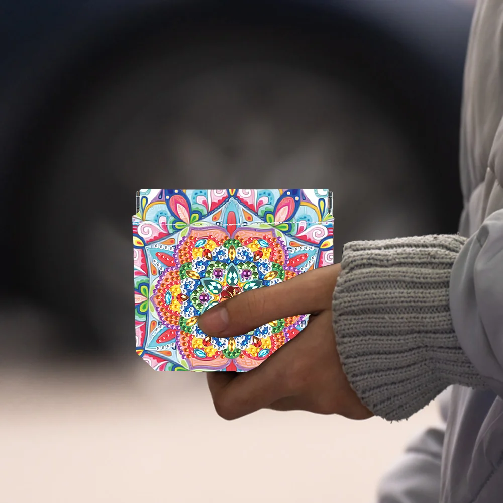 DIY Mandala Art Special Shape PU Diamond Painting Wallet Gifts for Women