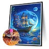 >SALE<Beach Scenery Diamond Art Kits Resin Canvas 5D DIY Mosaic (Roseboat)