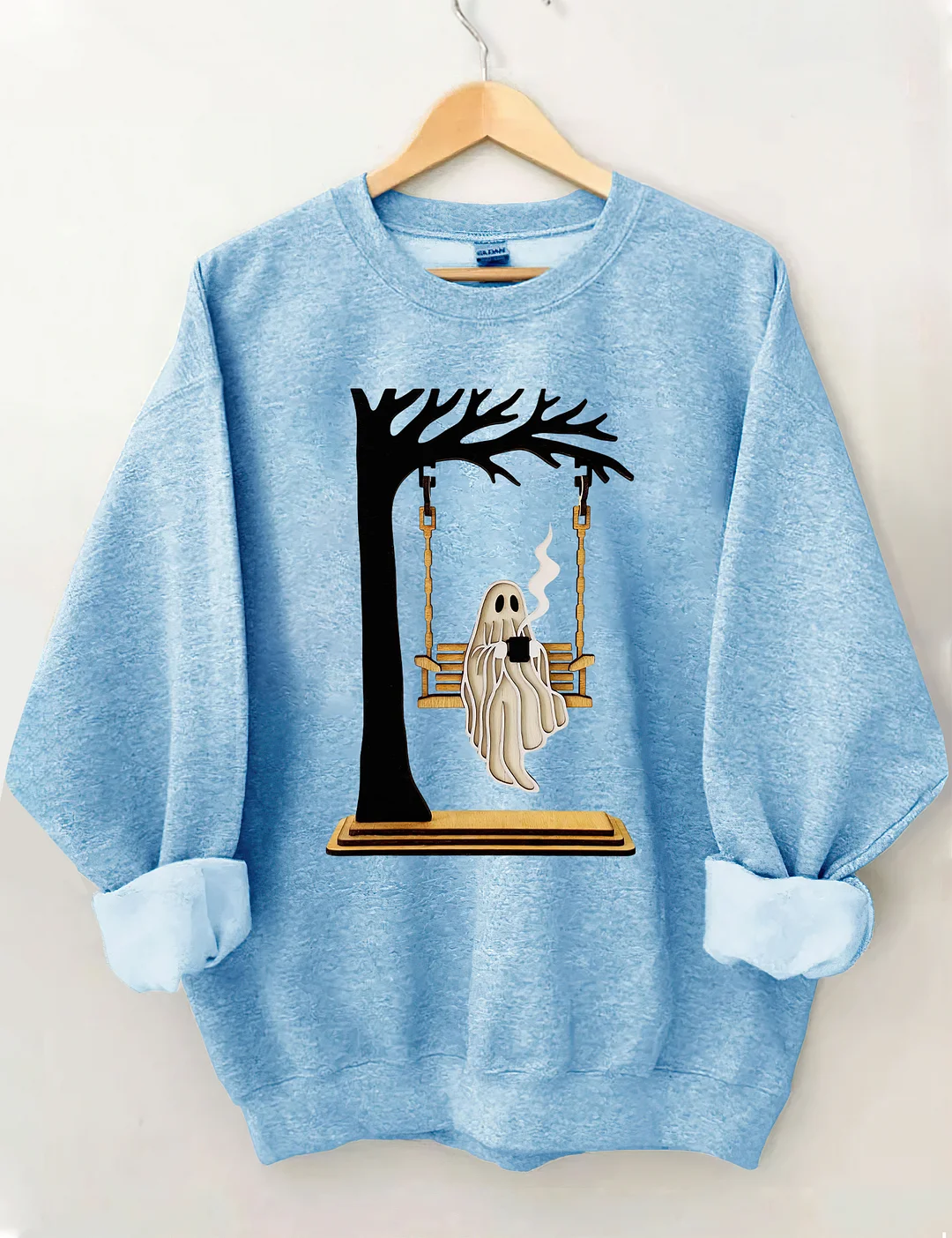 Chilling Ghost On Swing Sweatshirt