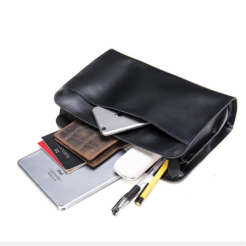 Vintage Leather Business Wallets Large Capacity Clutch Bags