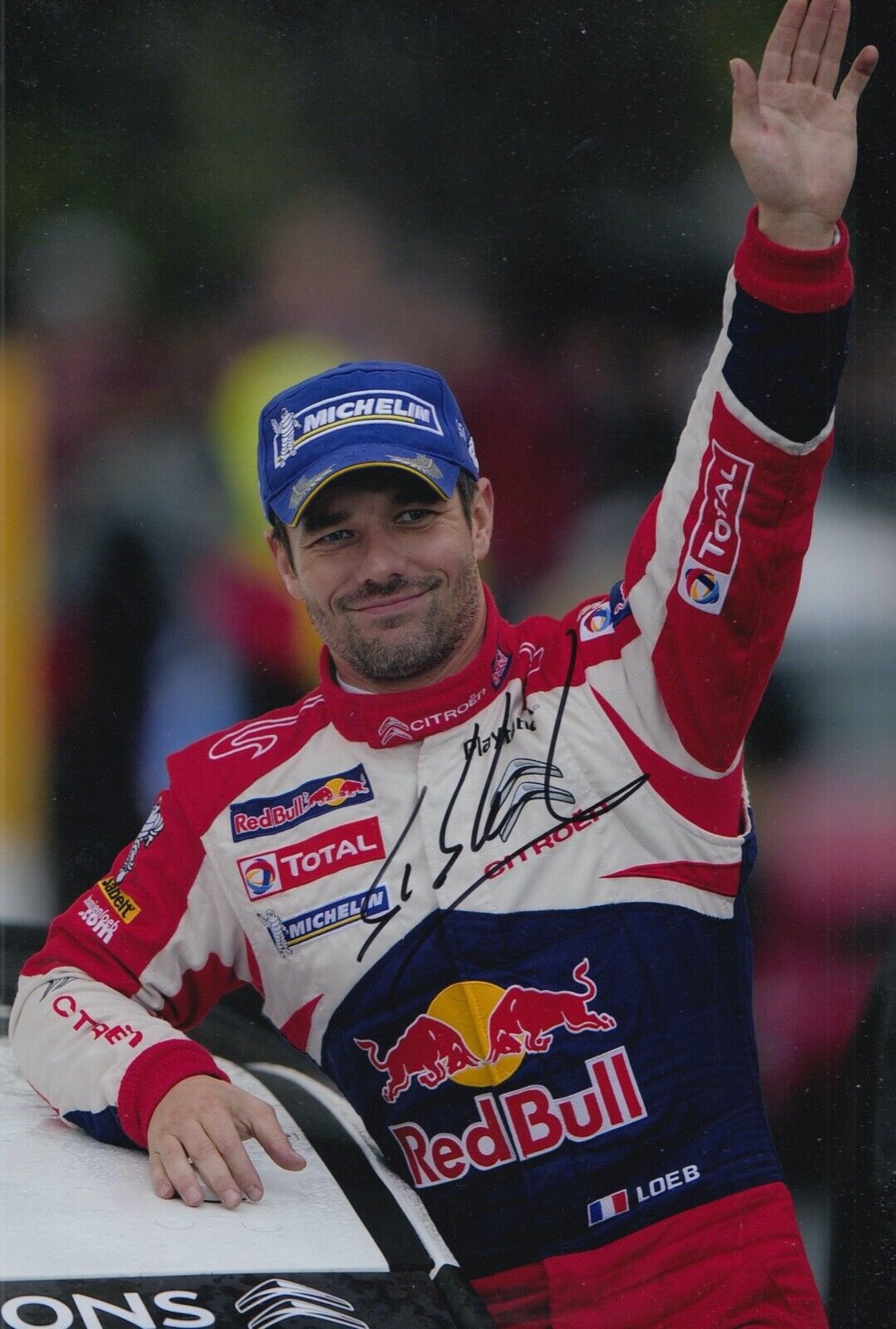 Sebastien Loeb Main Signé 12x8 Photo Poster painting Rallye Autographe Citroen 1