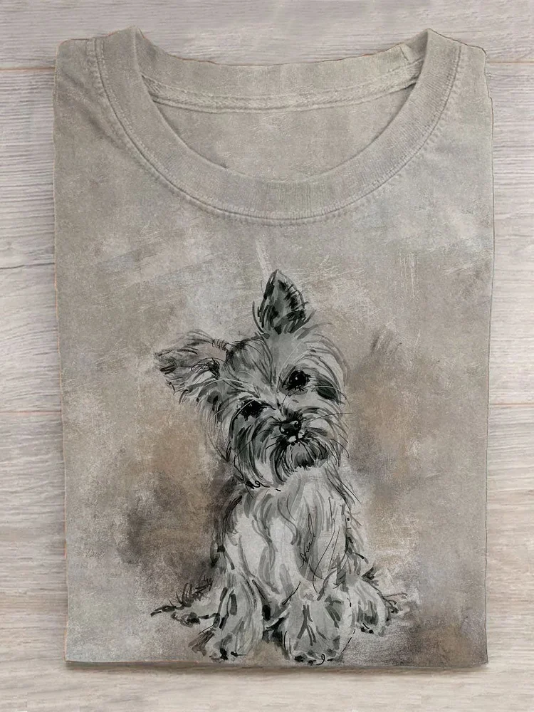 Cute Dog Art Print T-shirt