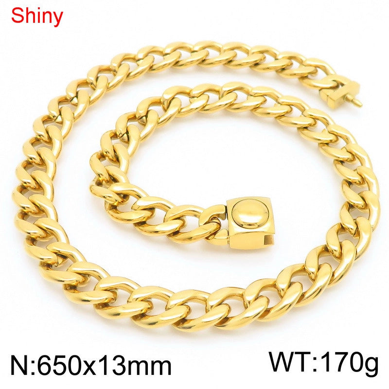 Stainless Steel NK Chain Bracelet Fashion Personality Titanium Steel Figaro Chain Necklace