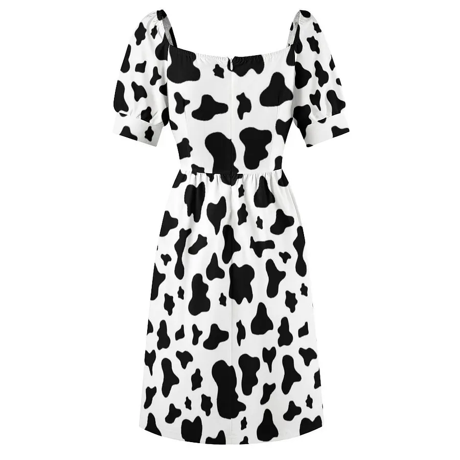 blue dress for baby girl Cow Print Long-Sleeve Bodycon Midi Dress PromGirl