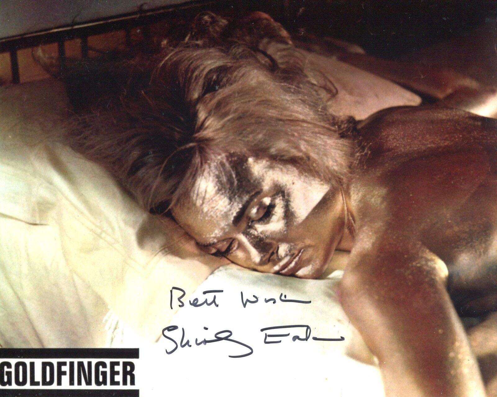 007 Bond girl Shirley Eaton signed Goldfinger 8x10 Photo Poster painting - see PROOF!