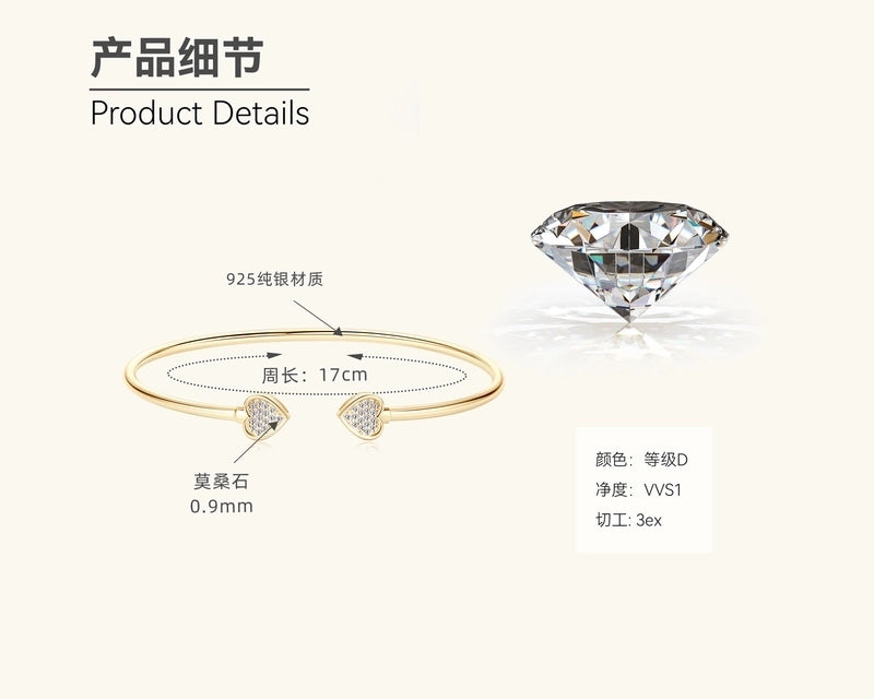 925 Sterling Silver Cuff Bracelets Elegant Minimalist