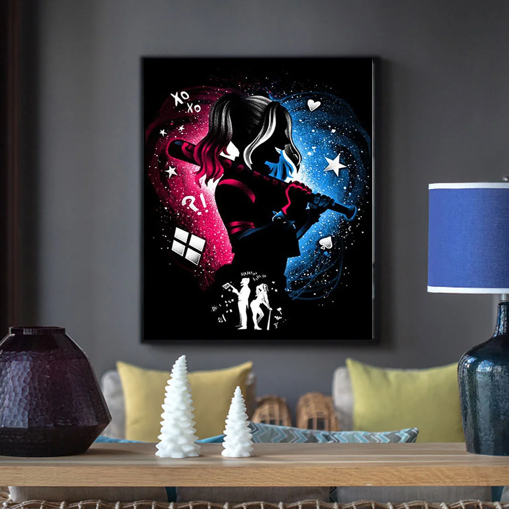 Diamond Painting - Full Round Drill - Marvel Series Silhouettes(30*40cm)