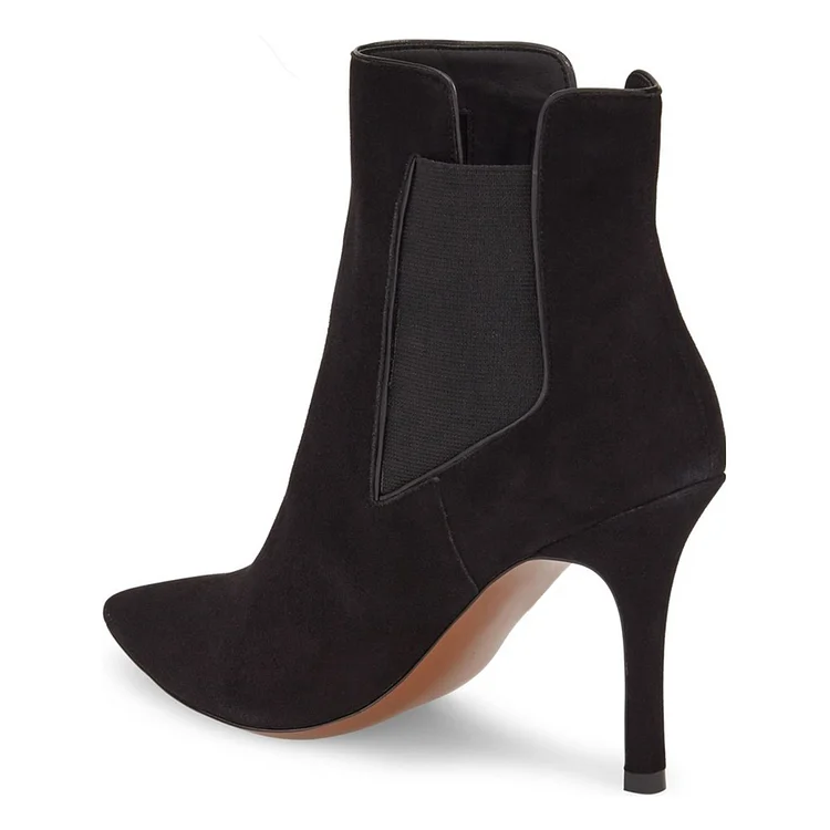 Black Suede Chelsea Dress Boots Vdcoo
