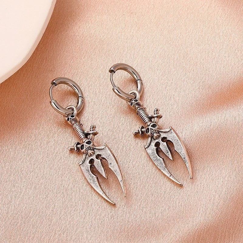 Retro Skull Pendent Alloy Earrings