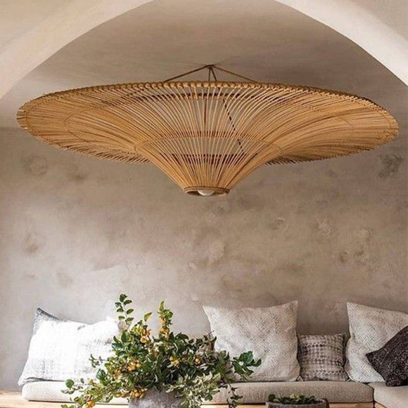 Large Modern Rattan Pendant Light Ceiling Lampshade 60CM