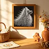 Starlit Beaded White Wolf Special Shaped 5D DIY Partial Drill Diamond Painting Kits for Adults Beginners Home Decor Diamonds Dots Gem Art Kits 11.81 X11.81inch