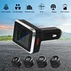 Car Tire Pressure Monitor System Temperature Alarm w/ External Sensors