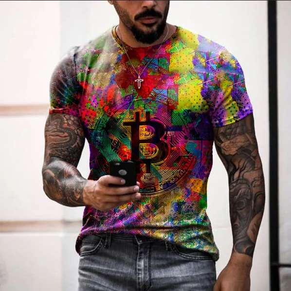 Fashion Trend Bitcoin Print T-shirt / [viawink] /